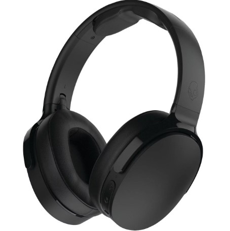 a close-up of a black headphones